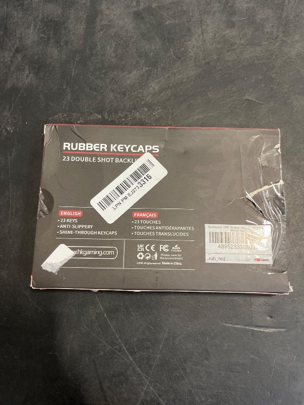 Photo 1 of HK Gaming Rubber Keycaps Set | Anti-Slip Texture | Doubleshot Backlit Keycap Set | 23 Keys OEM Profile Key Set | for Mechanical Keyboard | Compatible with Cherry MX, Gateron, Kailh | Monza Red