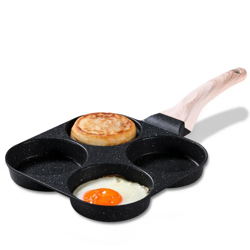 Photo 1 of CAROTE Egg Pan Omelette Pan, 4-Cup Nonstick Granite Omelette Skillet - Pancake Pan and Healthy Egg Cooker Suitable for Gas Stove & Induction Cookware 