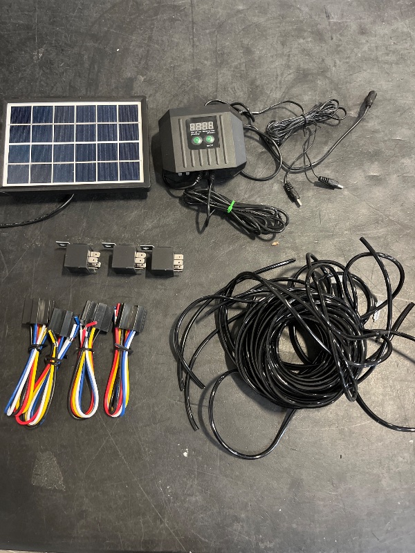 Photo 1 of Biling 4W Solar Drip Irrigation System, Digital Programmable Smart Watering with 2200mAh Battery for 15 Potted Plants Outdoor Indoor Garden