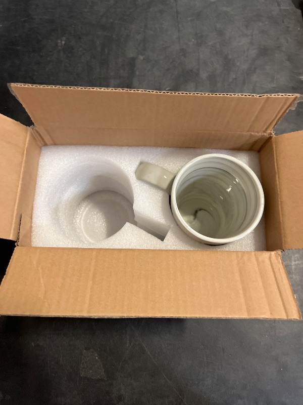 Photo 1 of NBABSR 20 OZ Large Coffee Mugs, Marble Ceramic Tall Beer Cups with Handle, Set of 2 600 ml Oversized Porcelain Bulk Big Tea Cup for Men Women Gifts Mom and Dad,Grey