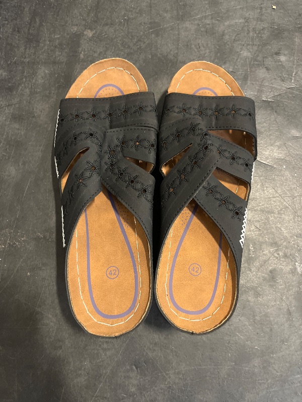 Photo 1 of Unisex-Adults size 11.5 - Women's Orthopedic Arch Support Wedge Sandals, Casual Platform Slip On Open Toe Sandals, 