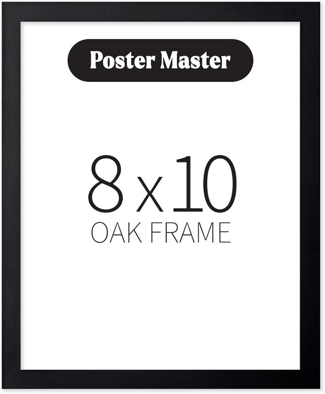 Photo 1 of Poster Master 8"x10" Black Wood Frames - 8x10 Poster Frames - Frame for Wall Art - Frame for Poster - 8 x 10 Frame Wood - Art Frames 8x10 - Wood Poster Sized Frame to Fit 8x10 Picture - Pack of 1