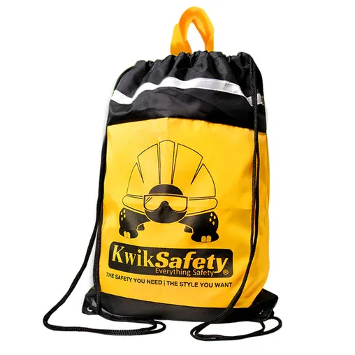Photo 1 of KwikSafety Drawstring Bag | Yellow/Black ( 2 pack )