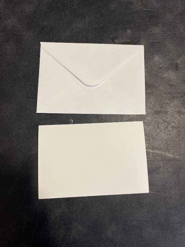 Photo 1 of 50 Packs of Envelopes for Invitation, White 5x7 Envelopes with V Flap, Great for Graduation, Invitation, Baby Shower, Wedding and RSVP Cards (White)