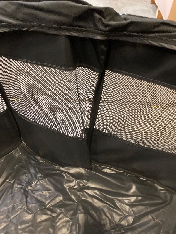 Photo 1 of X-ZONE PET Dog Playpen Portable Pet Play Pens for Puppies, Cat, Rabbit, Chicks, Foldable Exercise Play Tent Kennel Crate, Indoor/Outdoor Travel Camping Black Large
