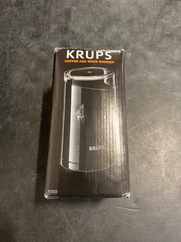 Photo 1 of KRUPS Precision Electric Coffee Grinders: 3 oz Capacity, 200W Motor, Stainless Steel Blades for Uniform Grinding of Coffee Beans, Herbs, Nuts, and Spice Grinder (Black)