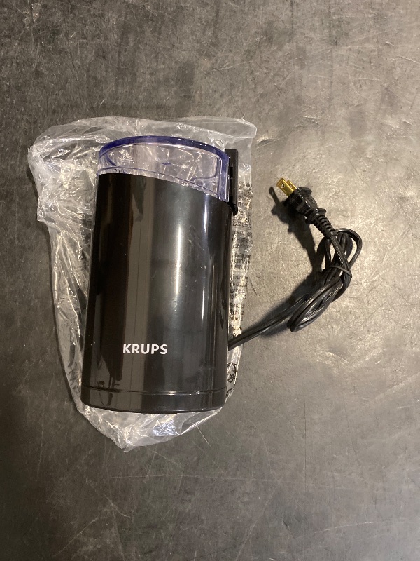 Photo 1 of KRUPS Precision Electric Coffee Grinders: 3 oz Capacity, 200W Motor, Stainless Steel Blades for Uniform Grinding of Coffee Beans, Herbs, Nuts, and Spice Grinder (Black)