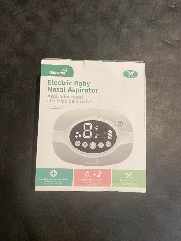 Photo 1 of GROWNSY Electric Nose Suction for Baby, Hospital-Grade Nasal Aspirator with Night Light,Soothing Lullabies, Baby Nose Sucker with 9 Adjustable Suction Levels