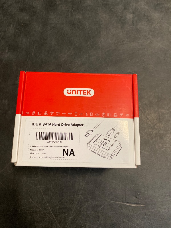 Photo 1 of Unitek USB 3.0 to IDE and SATA Converter External Hard Drive Adapter Kit for Universal 2.5/3.5 HDD/SSD Hard Drive Disk, One Touch Backup Function, Included 12V/2A Power Adapter