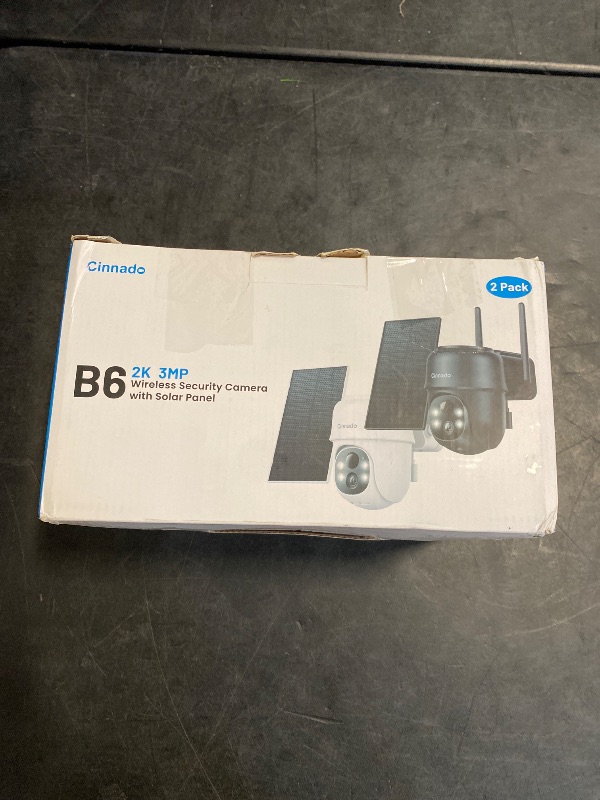 Photo 1 of 2K Cameras for Home Security-2.4G WiFi Outdoor Camera Wireless Solar/Battery Powered with solar panel, 360° Viewing, AI Human Detection, Color Night Vision, with SD Storage, Works with Alexa(2 Pack)