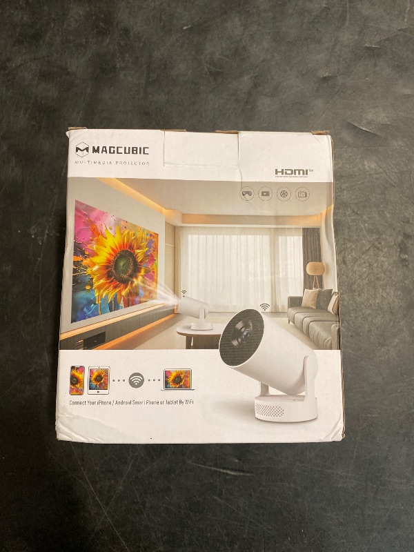 Photo 1 of Magcubic Mini Projector 4K support with WiFi 6 and Bluetooth 5.4, 5w Soundbase Speaker, Auto Vertical Keystone 180°Rotatable Portable Proyector for Home Bedroom Outdoor HY300Pro+