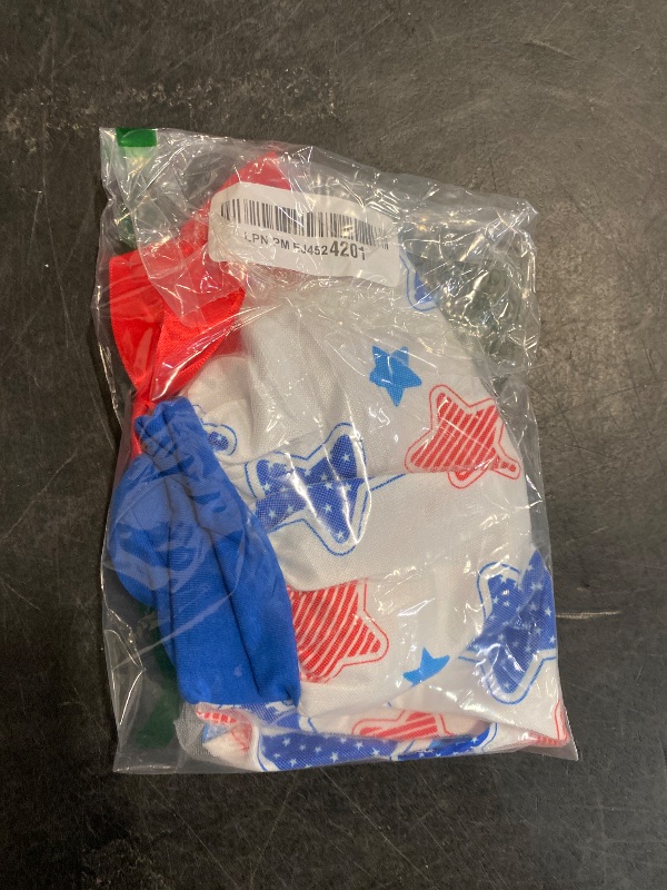 Photo 1 of Happy 4th of July Dog Outfit Patriotic Dog Tulle Dress with Red Bowknot Independent Day Dogs Pet Doggie Apparel Clothes for Small Dogs Puppy Cats Girl
