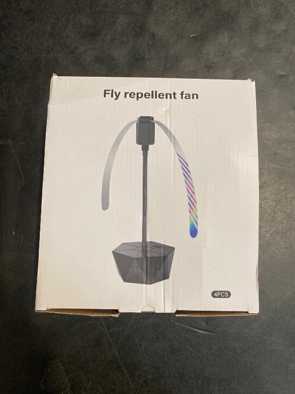Photo 1 of PIMAG Fly Fans for Tables, Fly Repellent Fan Outdoor Indoor Keep Flies Away, Fly Repellent Fans for Tables with Holographic Blades for Picnic, Party, Restaurant, Kitchen, and BBQ, 4 Pack Black
