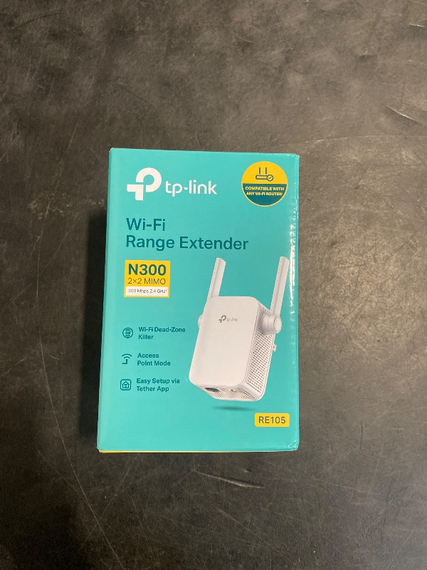 Photo 1 of TP-Link N300 WiFi Extender(RE105), WiFi Extenders Signal Booster for Home, Single Band WiFi Range Extender, Internet Booster, Supports Access Point, Wall Plug Design, 2.4Ghz only
