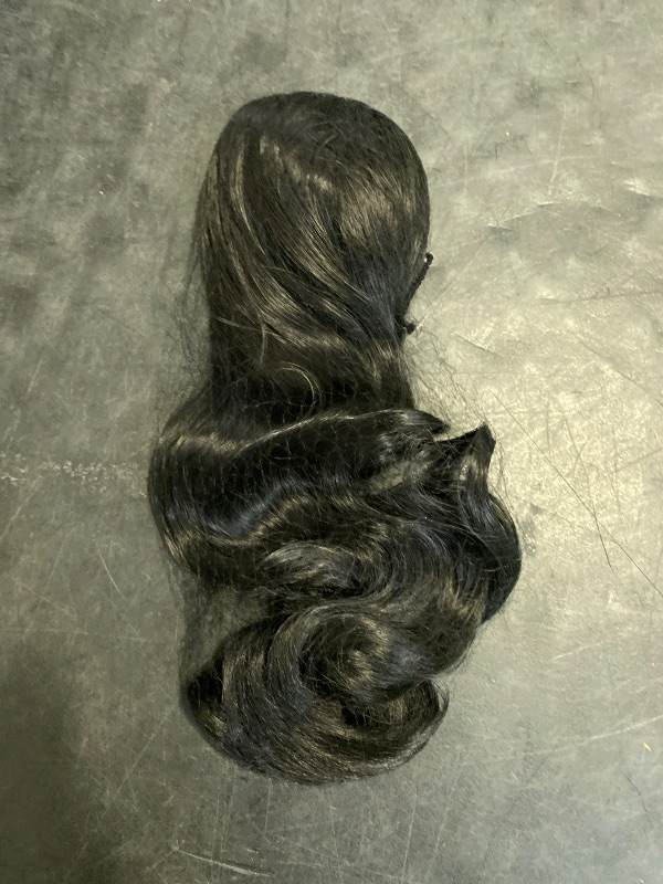 Photo 1 of BARSDAR Black Wavy Drawstring Ponytail Extensions – 20 Inch Drawstring Comb Clip in Ponytail Hair Extensions for Women, Synthetic Natural Looking Curly Wavy Black Pony Tails Hairpieces