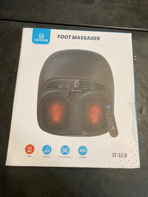 Photo 1 of COMFIER Shiatsu Foot Massager with Heat,Feet Massager Machine for Plantar Fasciitis Neuropathy, Gifts for Him/Her, Remote Control,Pause Function,UP to Men Size 13, Foot Massage