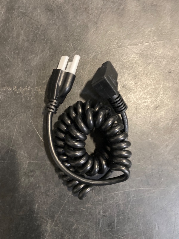 Photo 1 of Traovien 3 Prong Female Coiled Spiral Power Cable,3 Prong AC Power Cord Cable 2.5m/8FT 18AWG Connector Plug Wire,Suitable for TV, Computer, Printer, Radio, Monitor Laptop, etc (Black Right)