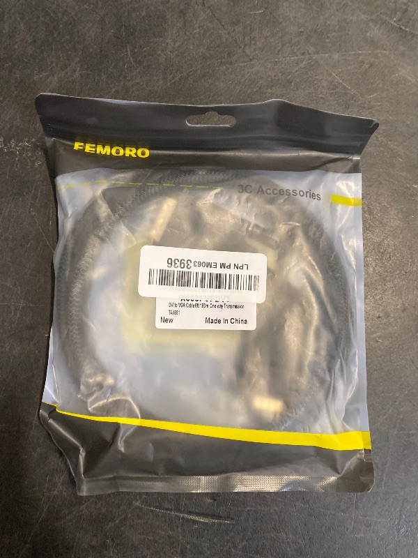 Photo 1 of FEMORO DVI to VGA Cable 6ft, Active DVI-D 24+1 to VGA Adapter Male to Male Gold-Plated Braided Cable for HDTV PC Host Laptop Monitor and Projector