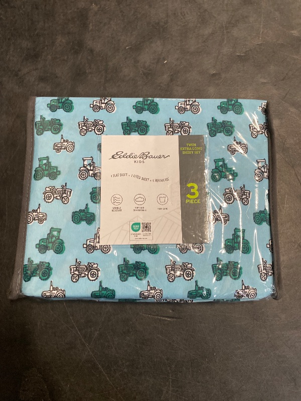Photo 1 of Eddie Bauer Kids - Twin XL Sheets, Stain Resistant Kids Bedding, Ideal for Toddler Bedding Set (Little Rider Blue, Twin XL)