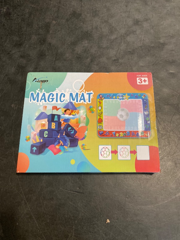 Photo 1 of Alago Aqua Coloring Mat,Kids Toys Large Water Painting Mat,Toddlers Doodle Pad with 4 Colors,Gifts for Girls Boys Age 3 4 5+ Years Old,4 Pens,Drawing Molds and Booklet Included