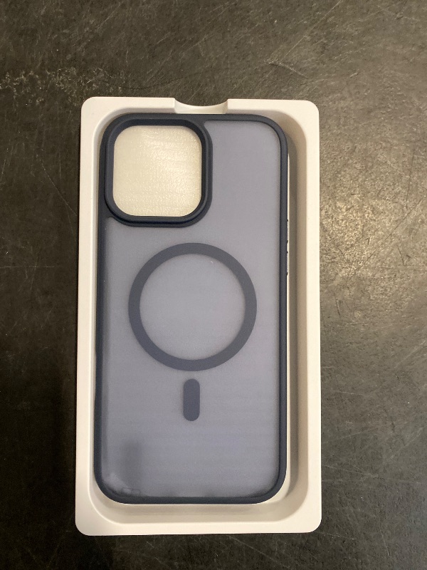 Photo 1 of Miracase Magnetic Series Slim Phone Case for iPhone 16 Pro Max Dark Blue | Compatible with MagSafe, with 2X Screen Protector, Military-Grade Protection, Anti-Fingerprint, 6.9 inch