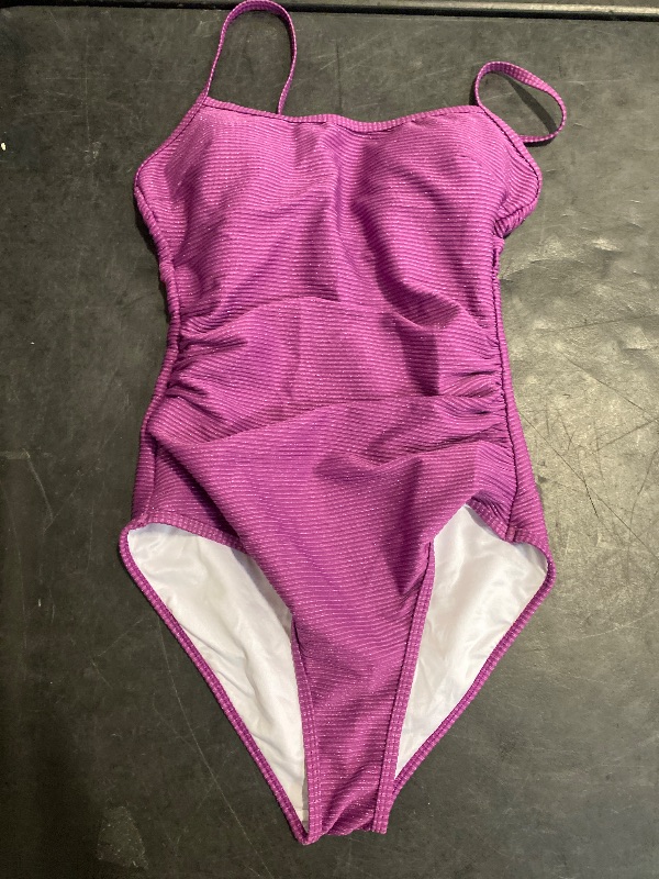 Photo 1 of Size S Eomenie Women's One Piece Swimsuit Tummy Control Slimming Bathing Suit Color Block Spaghetti Strap 1 Piece Swim Suit Swimwear