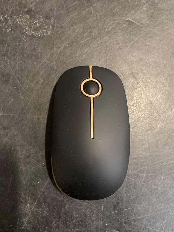 Photo 1 of VssoPlor Wireless Mouse, 2.4G Slim Portable Computer Mice with Nano Receiver for Notebook, PC, Laptop, Computer (Black and Gold)