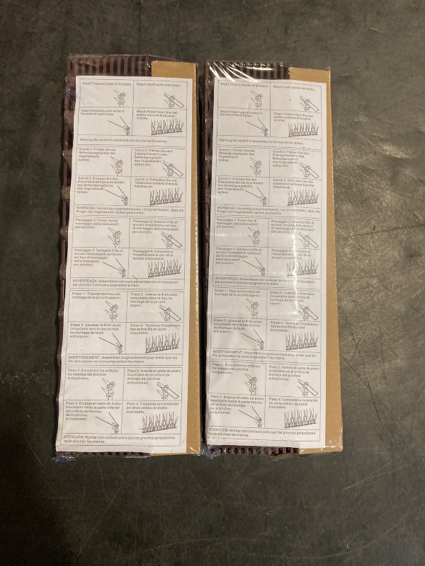 Photo 1 of Bird Spikes,24 Pack Stainless Steel Bird Spikes, Bird Spikes for Outside, Bird Deterrent Spikes for Pigeons and Other Animals, Pigeon Spikes for Garden Fence and Wall