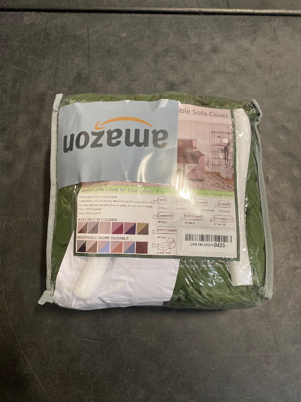 Photo 1 of U-NICE HOME Loveseat Sofa Cover Reversible Couch Cover for Dogs with Elastic Straps Water Resistant Furniture Protector for Pets Couch Cover for 2 Cushion Couch (Loveseat, Huntergreen/Sage)
