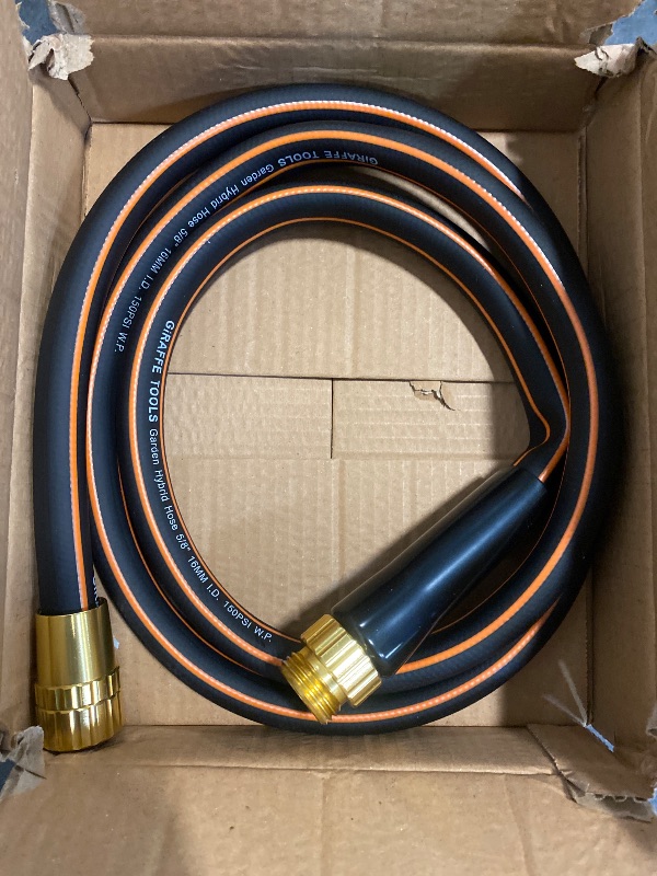 Photo 1 of Giraffe Tools Leader Hose 6ft x 5/8", Short Water Hose Heavy Duty, Lightweight, Flexible Hybrid Hose with Swivel Handle, Male to Female Fittings