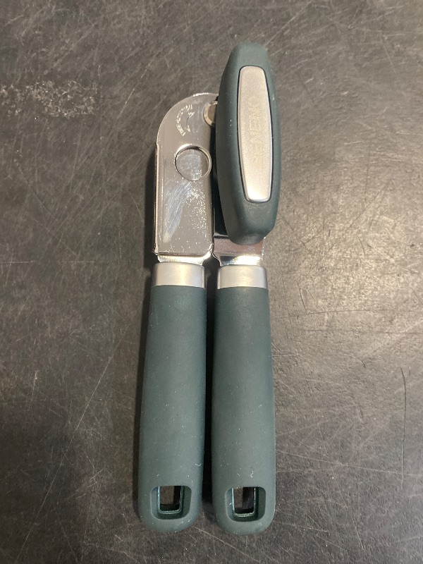 Photo 1 of Beneno Can Opener Manual with Magnet, Hand Held Heavy Duty Can Opener with Durable Sharp Blade Smooth Edge, Big Effort-Saving Knob, Soft Grip Rubber Handle, Multifunctional Bottle Opener, Green
