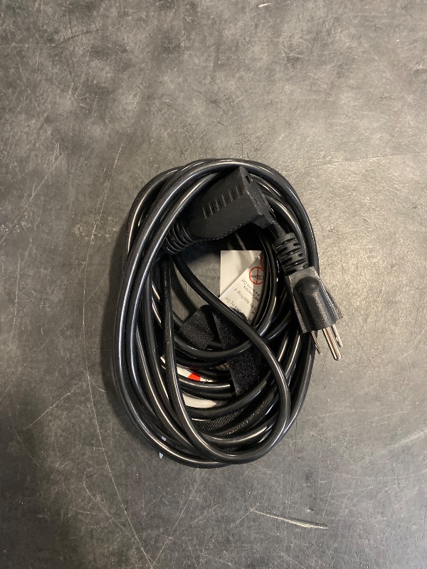 Photo 1 of 16/3 Black 20 FT Extension Cord, Indoor Extension Cord for Laptops, Coffee Makers, Office Home Appliances, 3 Prong Resistant Cable Flexible, 13A 125V 1625W ETL Listed