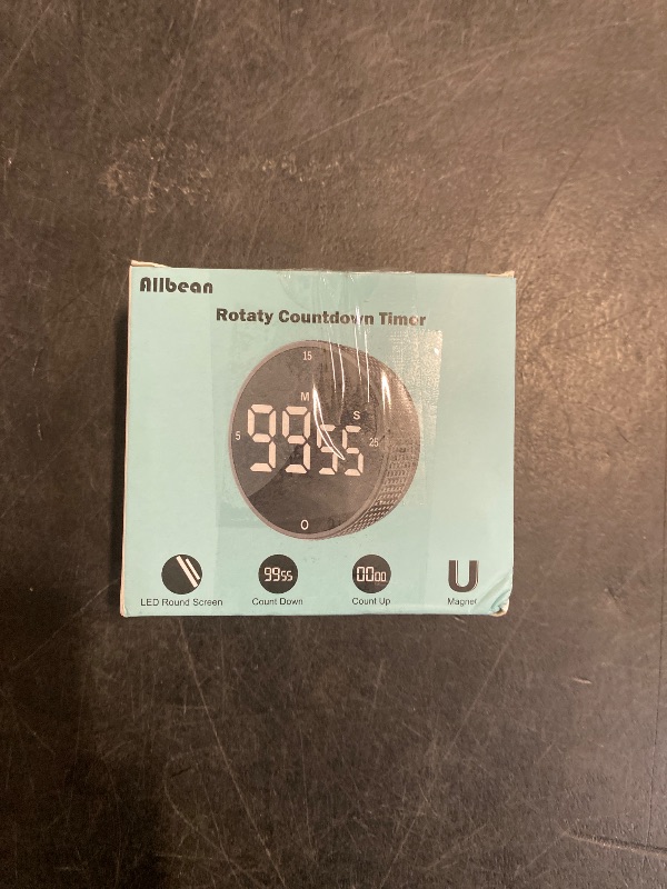Photo 1 of AllBean Magnetic Kitchen Timer for Cooking with Loud Alarm - [AAA Battery Included & Large LED Display] Countdown/Countup Rotating Pomodoro Timer, Visual Digital Timers for Classroom Gym