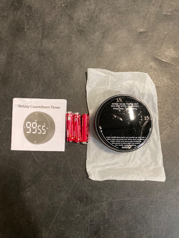 Photo 1 of AllBean Magnetic Kitchen Timer for Cooking with Loud Alarm - [AAA Battery Included & Large LED Display] Countdown/Countup Rotating Pomodoro Timer, Visual Digital Timers for Classroom Gym