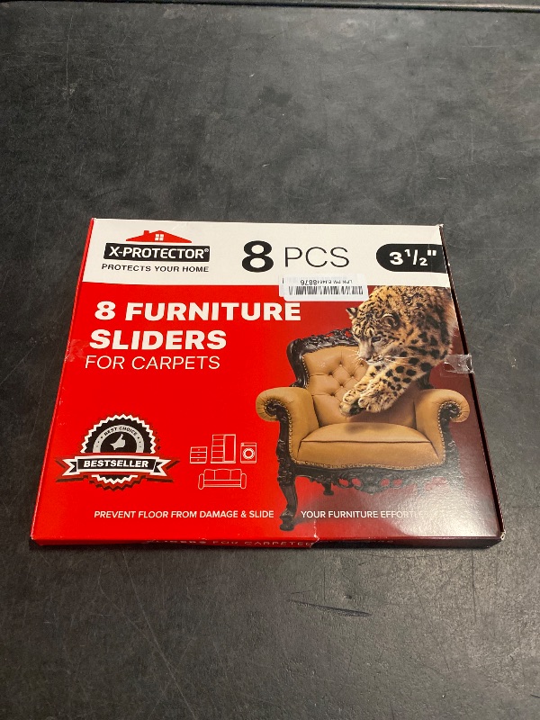 Photo 1 of X-Protector Furniture Sliders - 8 PCS 3 1/2" - 4 Furniture Sliders Hardwood Floors & 4 Furniture Sliders for Carpet - Moving Pads for All Floor Types! Reusable Sliders to Move Furniture Easily!