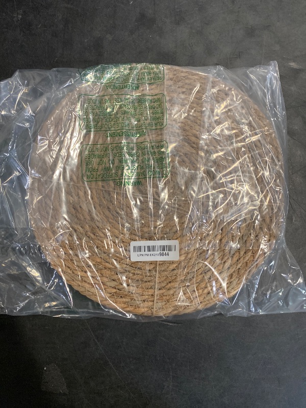 Photo 1 of Kochorie Set of 6 Round Woven Placemats - 13.8 Inches Natural Boho Rattan Wicker Table Mats for Home Dining Table