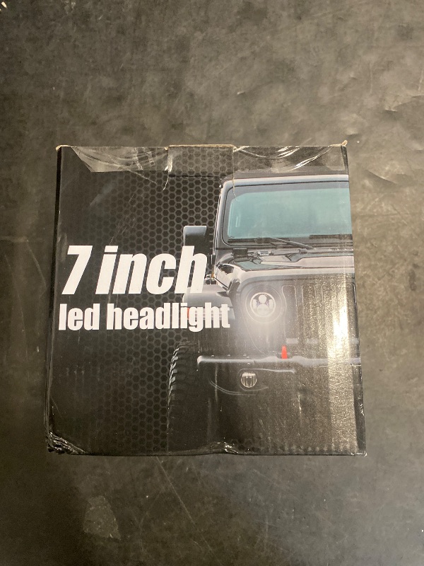 Photo 1 of ZIMABLUE 7 inch led Headlight Round 2pc Projector 7 inch Halo led Headlight H6024 DOT Approved Hi/Lo Beam DRL Amber Turn Signal Compatible with Jeep Wrangler JK TJ CJ Compatible with Chevy and miata