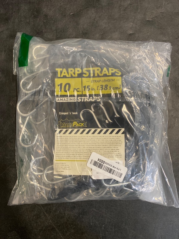 Photo 1 of 15'' Rubber Bungee Cords Heavy Duty Outdoor with 27" Max Stretch & Over 176 lbs Load, 100% EPDM Black Bungee Straps with Crimped S Hooks for Cargo, Tarps, Truck, Motorcycle, Weatherproof (10 Pack)
