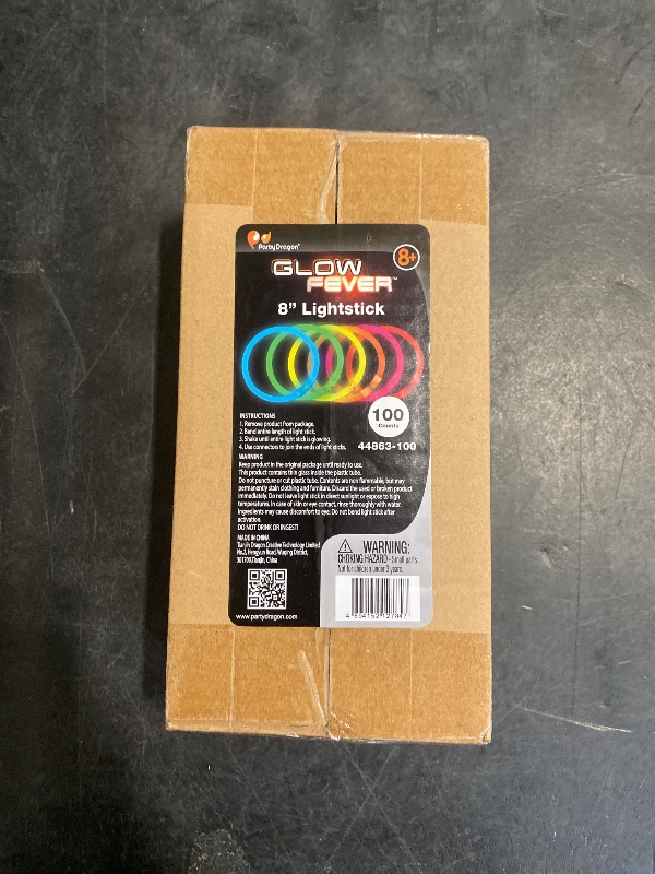 Photo 1 of Glow Fever 209pcs Glow Sticks Bulk Party Pack includes 100 8" Glow Sticks and 109 Accessories, with bonus connectors for glow sphere and eye glasses, for Party Festivals Rave Halloween