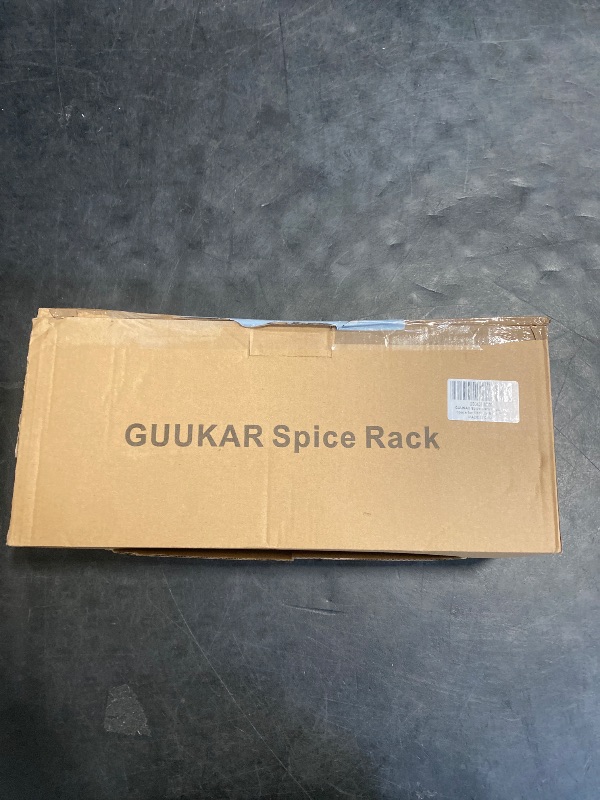Photo 1 of GUUKAR Spice Rack Organizer Wall Mount, Spice Organization Storage Shelf for Cabinet Door, 4 Packs Wall Spice Rack Saving Space for Kitchen, Black