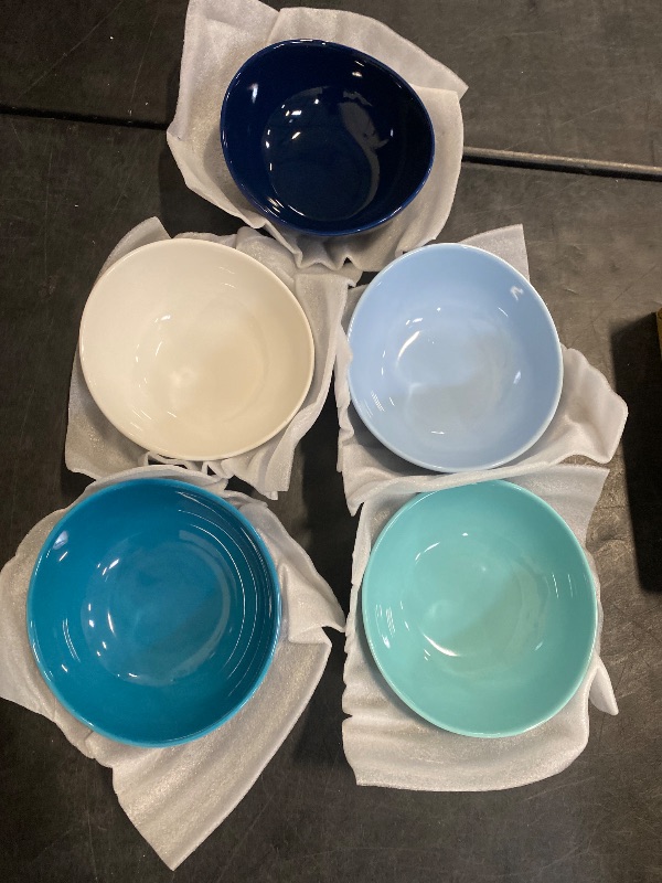 Photo 1 of Sweese 6 Inch Porcelain 18 oz Bowls Set of 6, for Soup | Cereal | Fruits | Rice - Microwave, Dishwasher, and Oven Safe - Cool Assorted Color