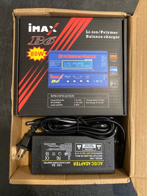 Photo 1 of Hobby Fans B6 Mini Professional Balance Charger/Discharger with Power Supply for 1S-6S LiPo Lilon Life NiCd NiMh Pb RC Battery