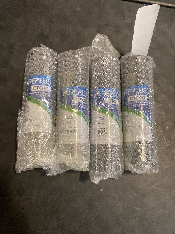 Photo 1 of 1 Micron 2.5" x 10" Whole House CTO Carbon Water Filter Cartridge Replacement for Under Sink Water Filter System, Dupont WFPFC8002, WFPFC9001, FXWTC, SCWH-5, WHEF-WHWC, WHCF-WHWC, AMZN-SCWH-5, 4Pack