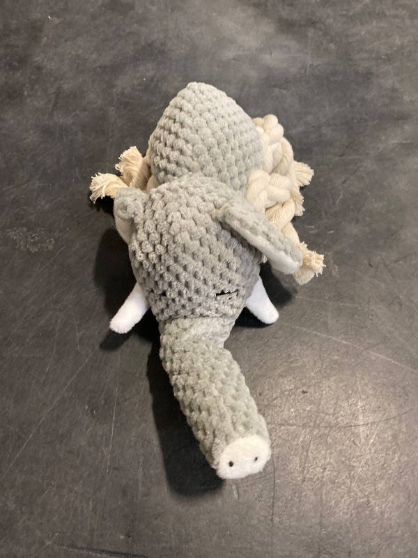 Photo 1 of Plush Dog Toy, Squeaky Interactive Puppy Dog Toys with Crinkle Paper, Durable Chew Toys for Small and Medium Dogs with Mouse Shape(Medium, Elephant)