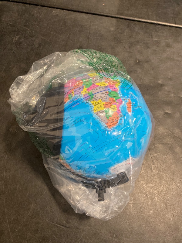 Photo 1 of Rotating World Globe with Stand for Kids Learning, 8-inch Spinning Earth Globe for Classroom Geography Education
