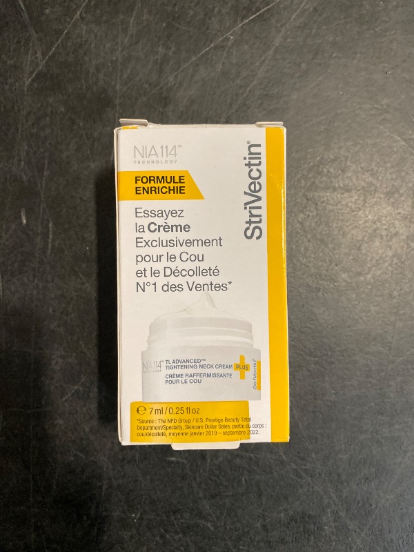Photo 1 of StriVectin Tighten and Lift Advanced Neck Cream PLUS, 0.25 oz for Tightening and Firming Neck and Décolleté Lines, Visibly Reducing Sagging and Crepey Skin for Smooth Healthy Looking Skin