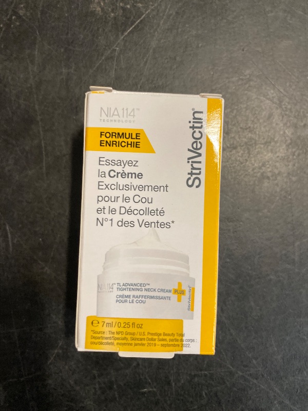 Photo 1 of StriVectin Tighten and Lift Advanced Neck Cream PLUS, 0.25 oz for Tightening and Firming Neck and Décolleté Lines, Visibly Reducing Sagging and Crepey Skin for Smooth Healthy Looking Skin