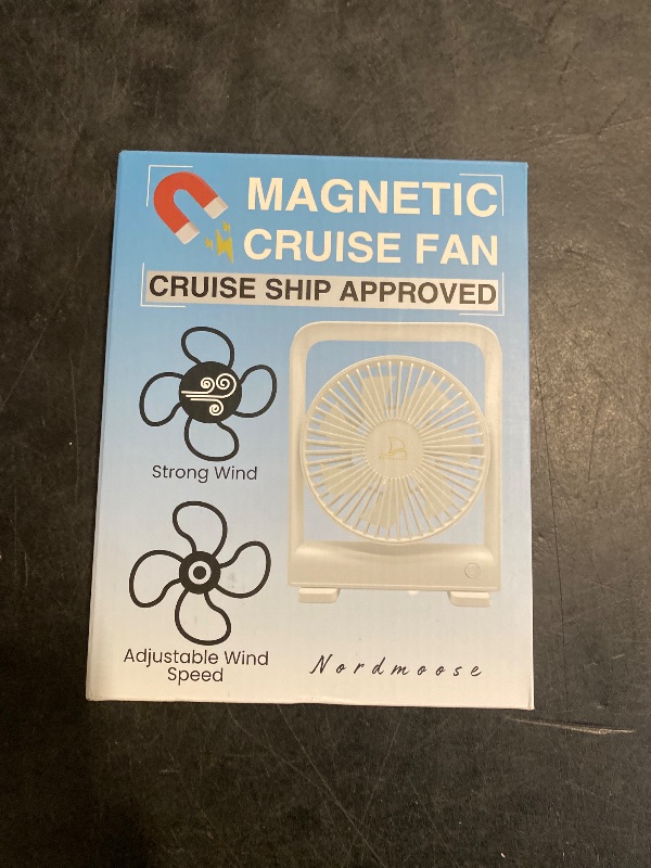 Photo 1 of Nordmoose Cruise Ship Approved Fan - Magnetically Sticks on Cabin Ceilings and Walls - Powerful 3-Gear, Ship Cabin Approved - The Original Portable Cruise Fan 2025