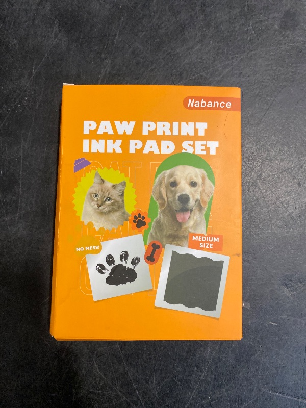 Photo 1 of Nabance Baby Hand and Footprint Kit, Paw Print Kit for Dog Cats, 3 Inkless Print Pads, 6 Imprint Cards, Nose Print Stamp Pad for Dogs, Clean Touch Baby Footprint Kit, Pet Paw Print Impression Kit