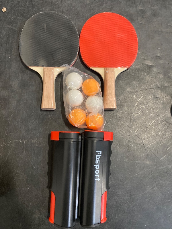 Photo 1 of FBSPORT Ping Pong Paddle Set, Portable Table Tennis Set with Retractable Net,Rackets,Balls and Carry Bag for Indoor/Outdoor Games